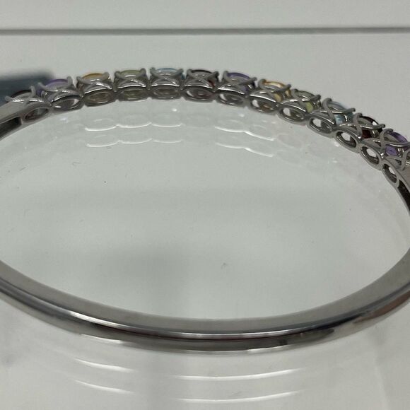 NWOT Karis STS precious gemstone hinged bangle - Picture 2 of 5
